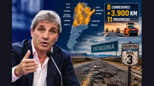 Caputo anunció obras en más de 9.000 kilómetros de rutas, pero la Patagonia quedó afuera