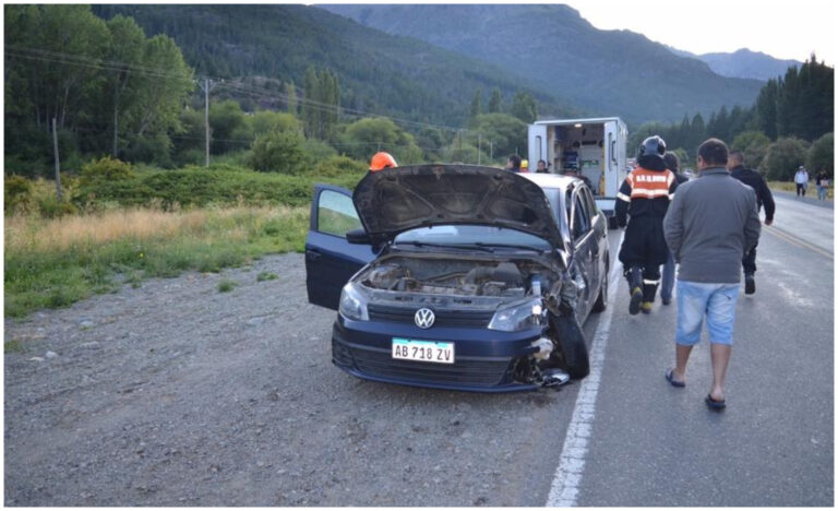 Choque sobre ruta 40 con heridos leves en el Pedregoso