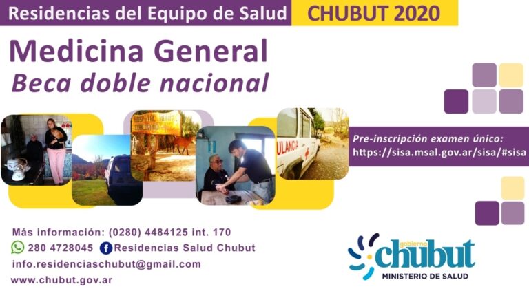 Abren inscripción para cubrir cargos de las Residencias del Equipo de Salud 2020