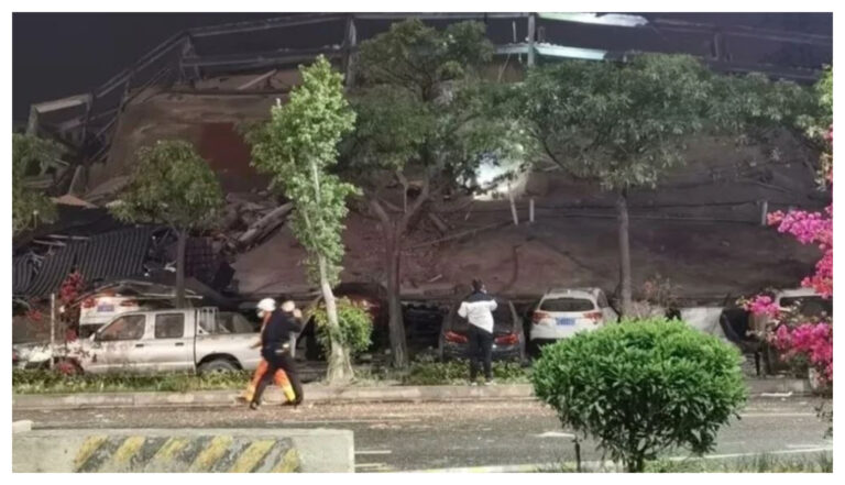 Se derrumbó un hotel donde personas hacían cuarentena por coronavirus