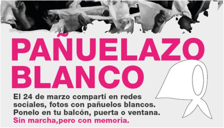 El «pañuelazo blanco» reemplazará la marcha por el 24 de marzo