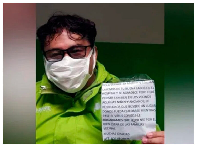 «No tengo otro lugar para irme», reconoce un médico que fue echado por sus vecinos