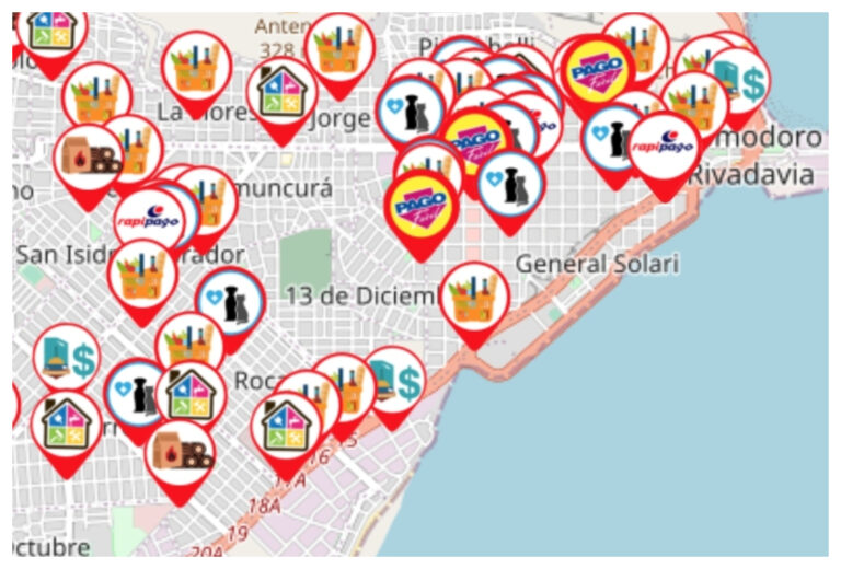 El municipio de Comodoro elaboró un mapa interactivo de comercios y servicios habilitados