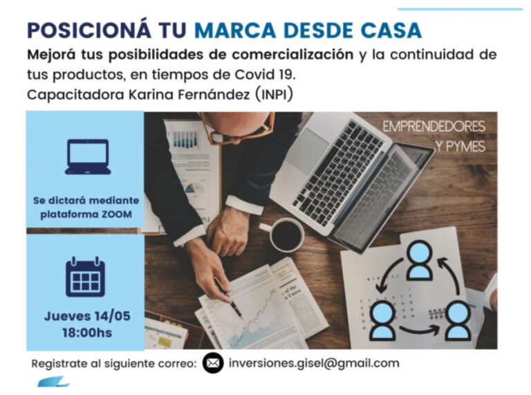 El Gobierno del Chubut invita a participar del taller online «Posiciona tu marca desde casa»