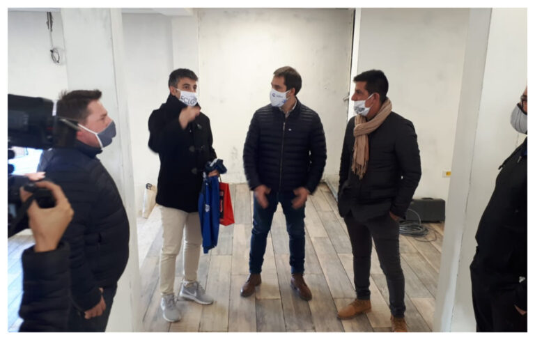 Luque recorrió las instalaciones del Club Jorge Newbery
