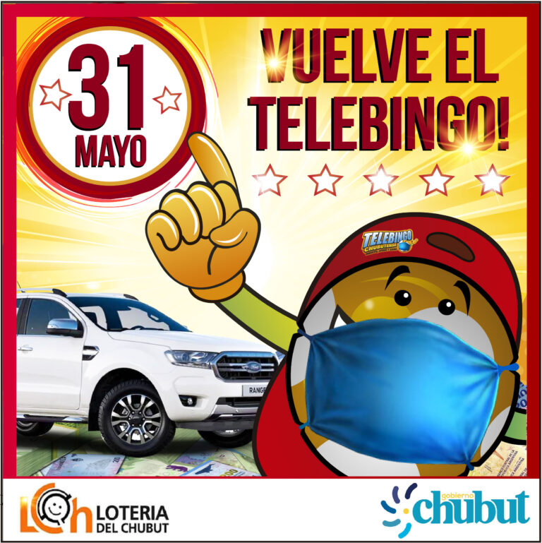 Telebingo Chubutense vuelve a sortear el domingo 31 de mayo