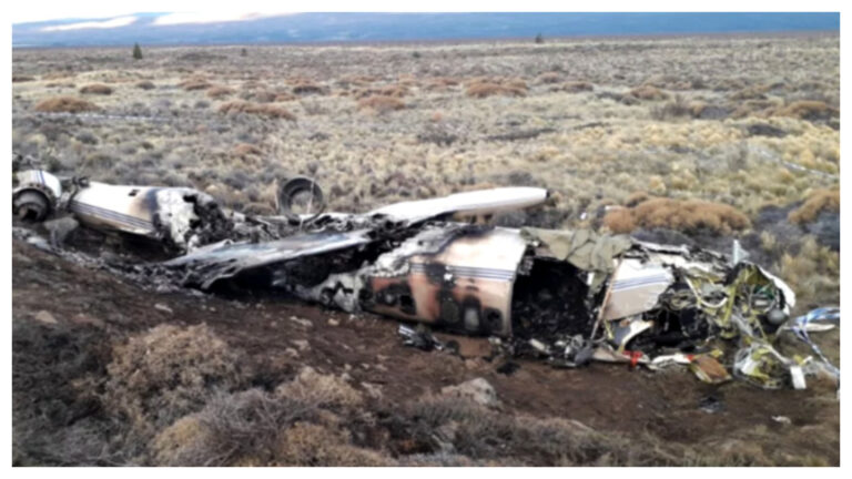 Así quedó el avión que se estrelló en Esquel dejando 3 víctimas fatales