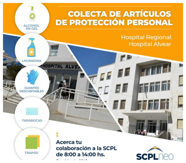 SCPL Neo promueve una colecta de insumos para el Hospital Regional y el Hospital Alvear