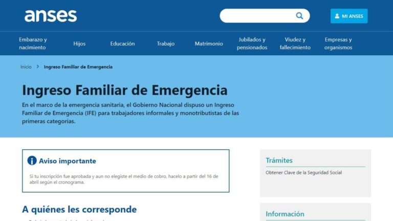 Inició el pago de la segunda ronda del IFE: consultá cuándo cobrarlo