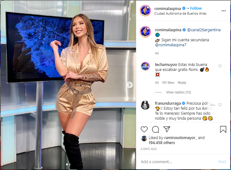 Romina Malaspina liberó el acceso a su cuenta privada con un desnudo total