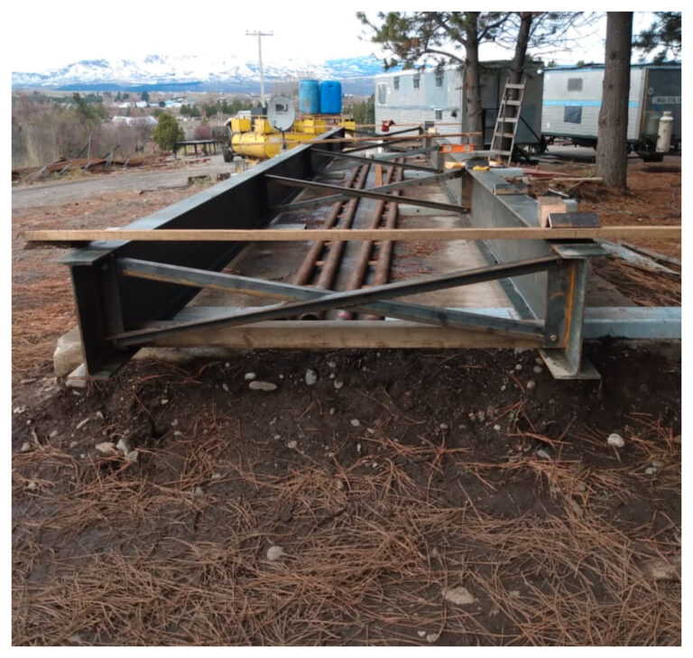 Atilio Viglione: Avanza la construcción del puente sobre el Río Pampa