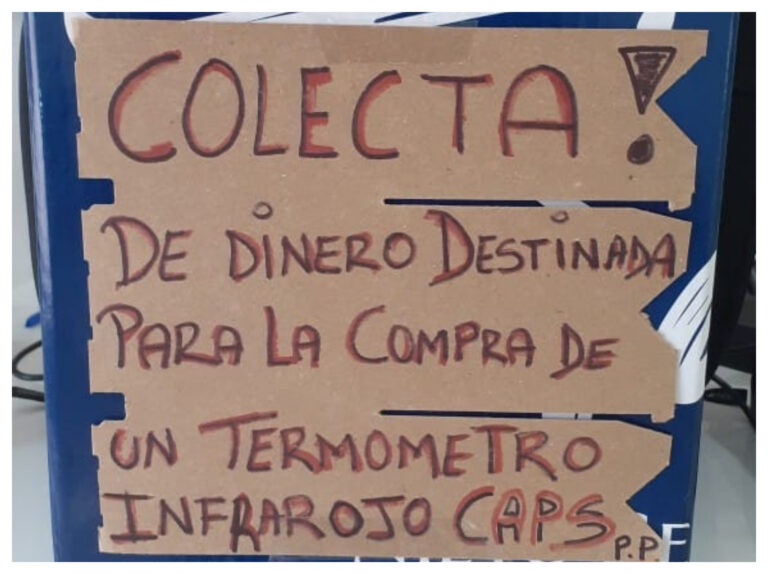 Vecinos de zona norte realizan una colecta para comprar un termómetro infrarrojo