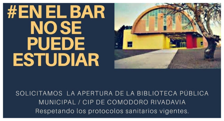 Estudiantes piden la reapertura de la Biblioteca Municipal