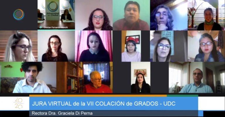Graduados de la Universidad del Chubut juraron de forma virtual