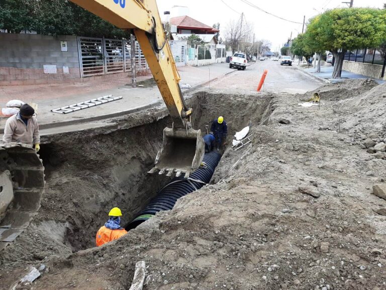 Avanza  la obra de finalización del Desagüe Pluvial Zona Sur de Rada Tilly