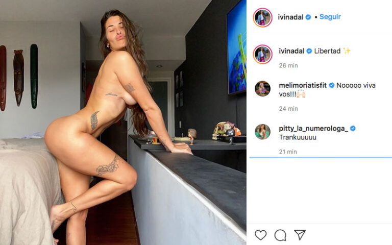 Ivana Nadal y una postal completamente desnuda