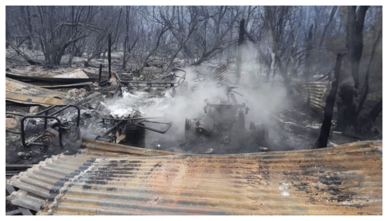 Incendio en Cholila: afectó 200 hectáreas y consumió una vivienda