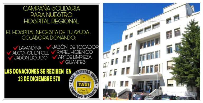 Taxistas organizaron una campaña para colaborar con el Hospital Regional