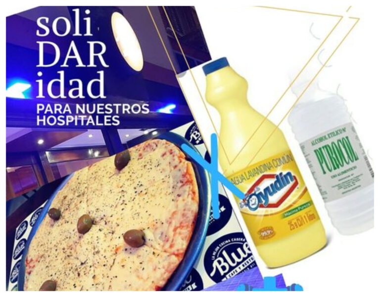 Un local gastronómico de Comodoro regala una pizza a cambio de lavandina y alcohol para el hospital