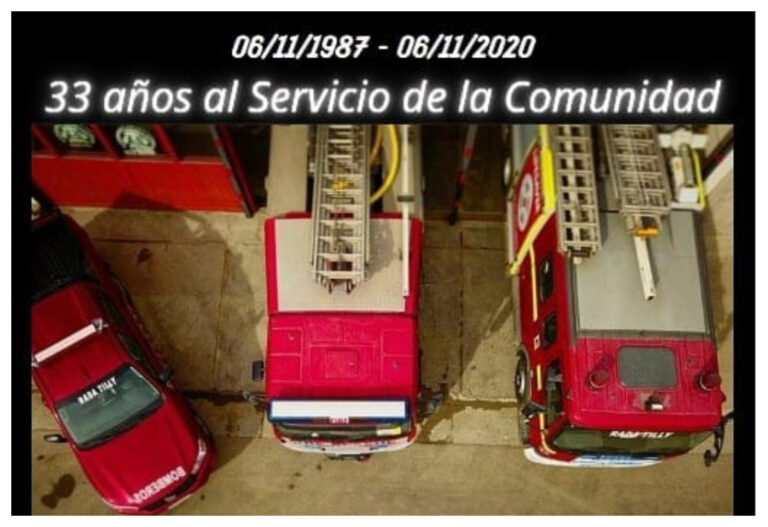 Bomberos de Rada Tilly cumplen hoy 33 años al servicio de la comunidad