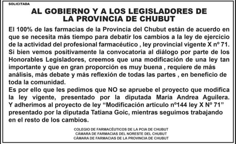 Molina: «Lo que intentamos es la supervivencia de las pequeñas farmacias»
