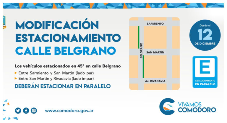 Cambios en calle Belgrano: de ahora en más se debe estacionar en paralelo