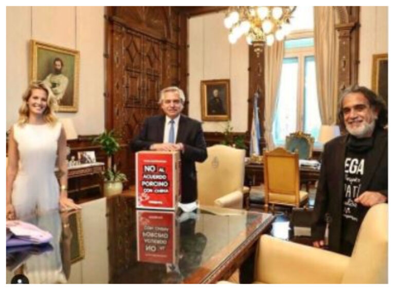 Alberto Fernández recibió a Liz Solari por el acuerdo porcino con China