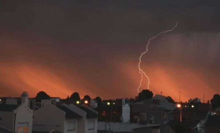 Chubut: Alerta amarilla por tormentas eléctricas en el Valle