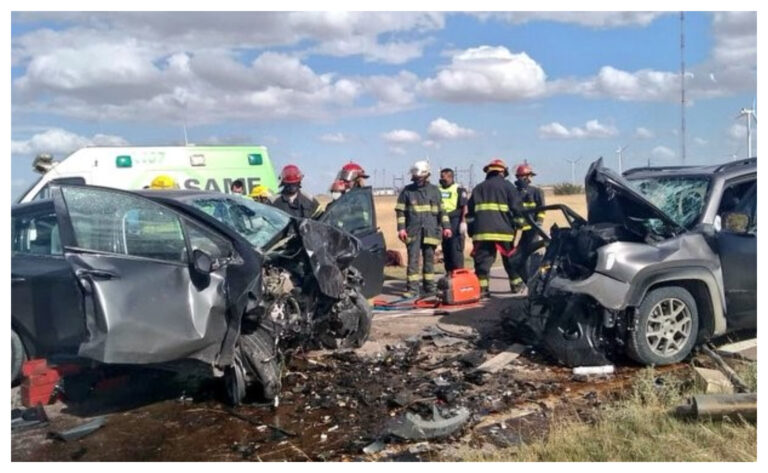Una familia comodorense murió en un choque frontal sobre Ruta N°3