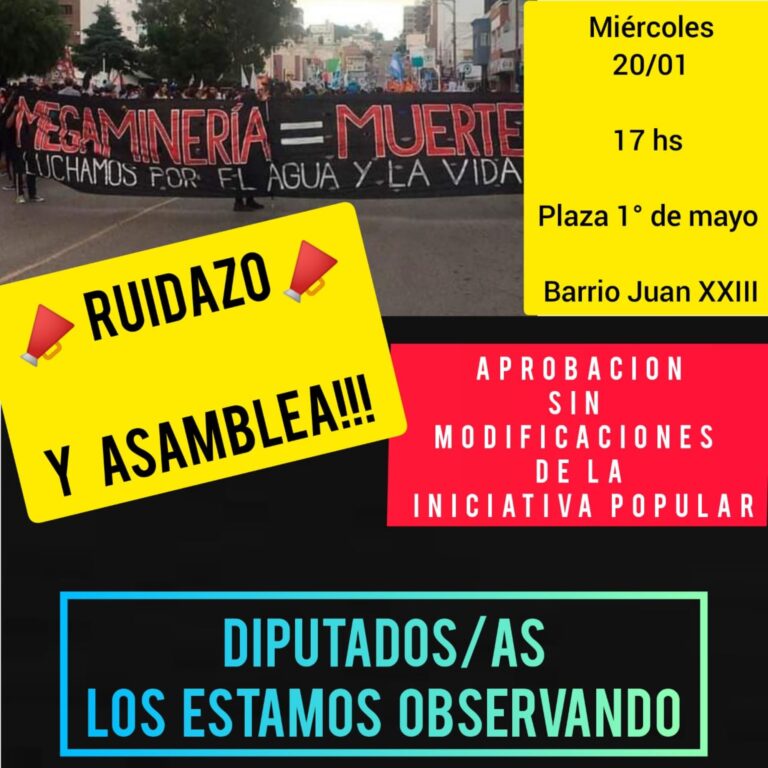 Vecinos de Comodoro convocan a una asamblea contra la megaminería