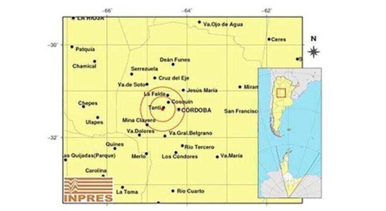 Un sismo de 4,3 grados sacudió a Córdoba