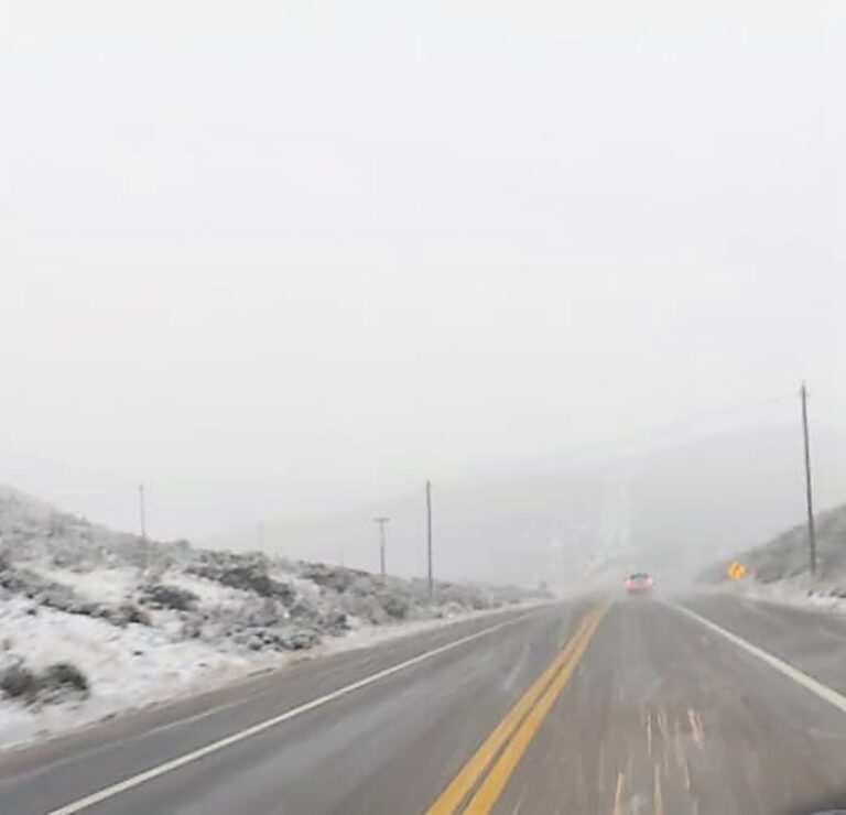 Continúa con nieve la Ruta N° 3, tramo Salamanca hacia Garayalde