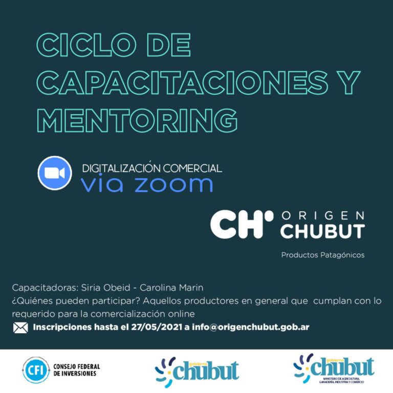 Origen Chubut: convocan al ciclo de asesoramiento sobre Digitalización Comercial