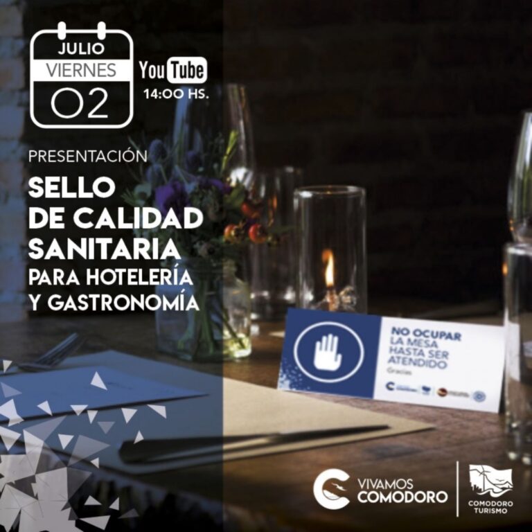 Comodoro Turismo presenta el Sello de Calidad Sanitaria para hotelería y gastronomía