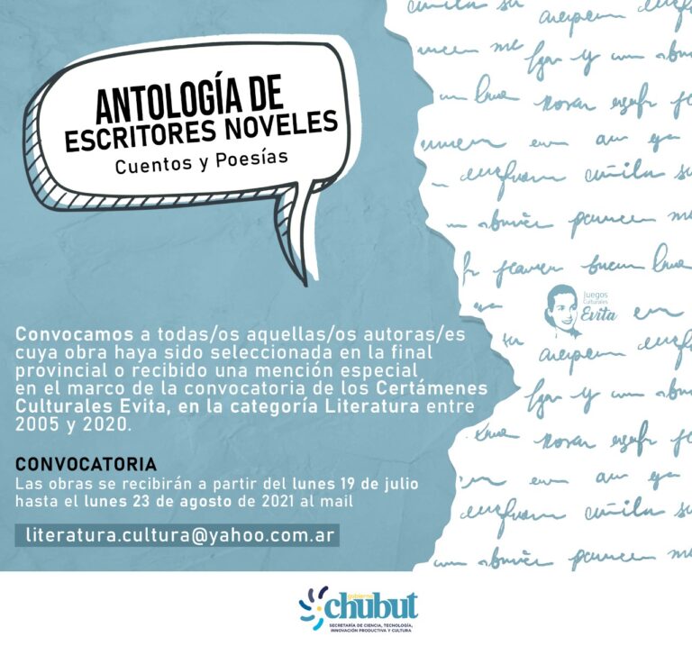 Chubut: convocan a participar de una antología de escritores nóveles
