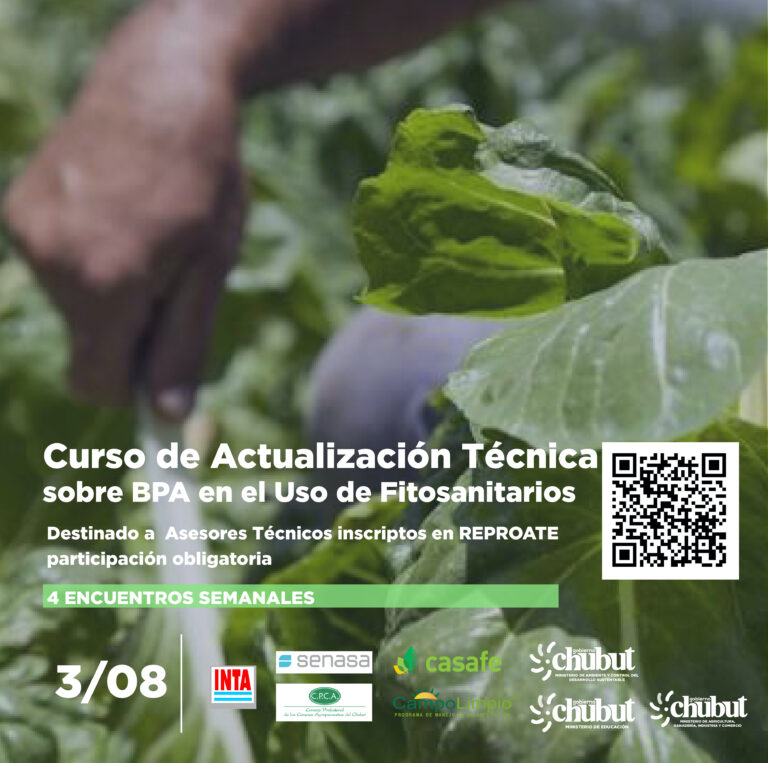 Dictarán en Chubut una capacitación de Buenas Prácticas Agrícolas en el uso de Fitosanitarios