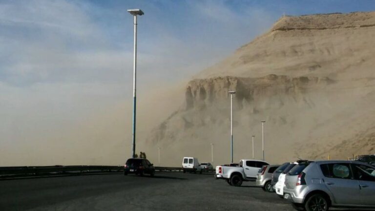 Alerta en Chubut por fuertes vientos: ráfagas de más de 90 Km/h