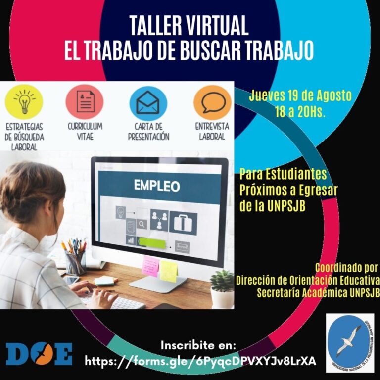 La UNPSJB dictará el taller «El trabajo de buscar trabajo»