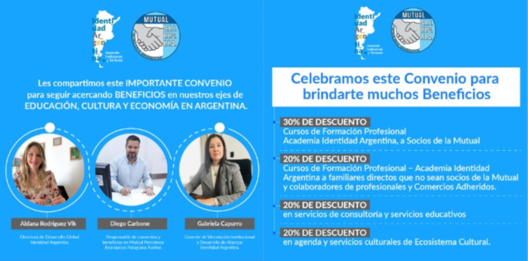 Petroleros Jerárquicos firmó convenio para cursos de formación con Identidad Argentina