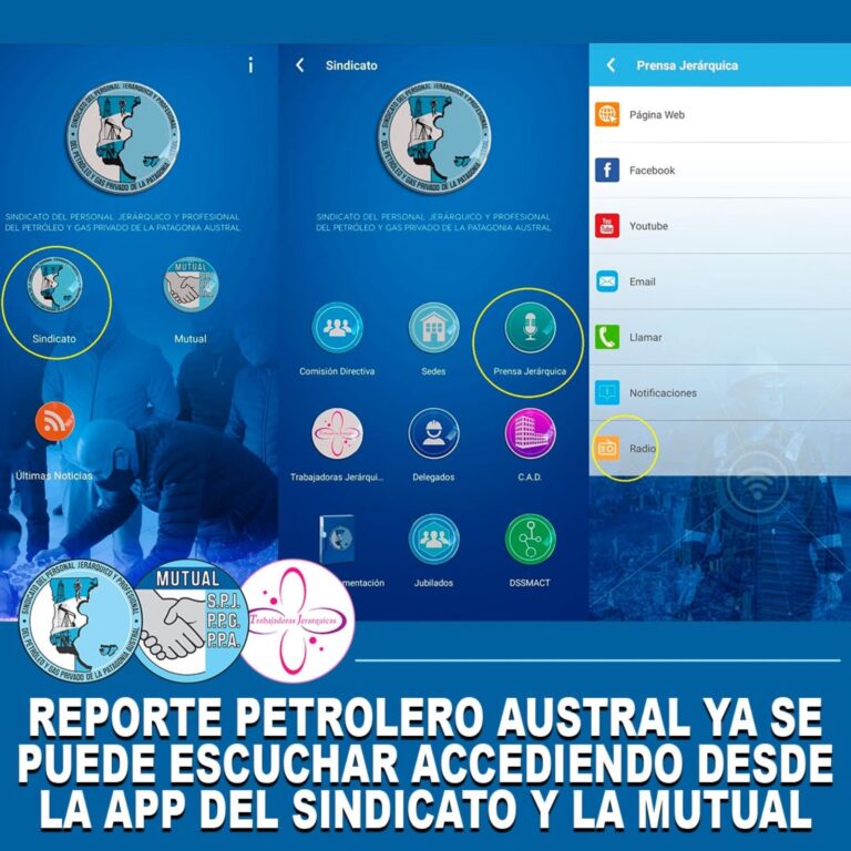Reporte Petrolero Austral ya se puede escuchar desde la app del Sindicato y la Mutual