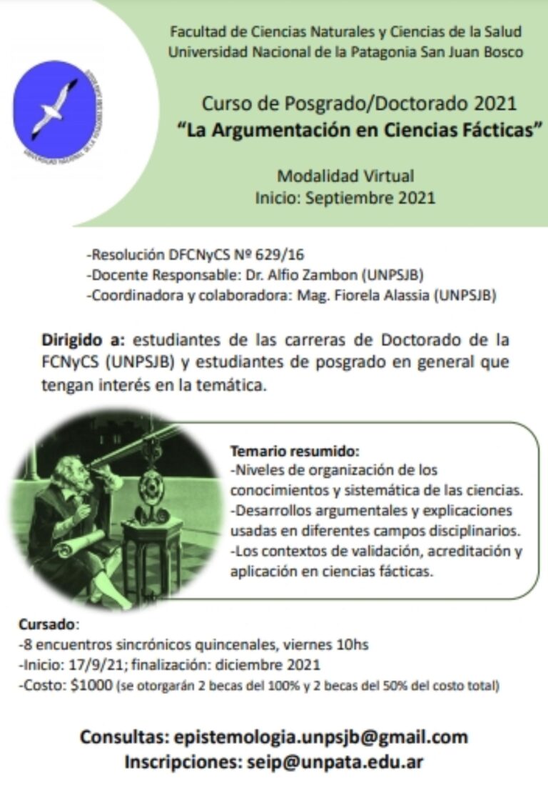 La UNPSJB dictará el curso «La Argumentación en Ciencias Fácticas»