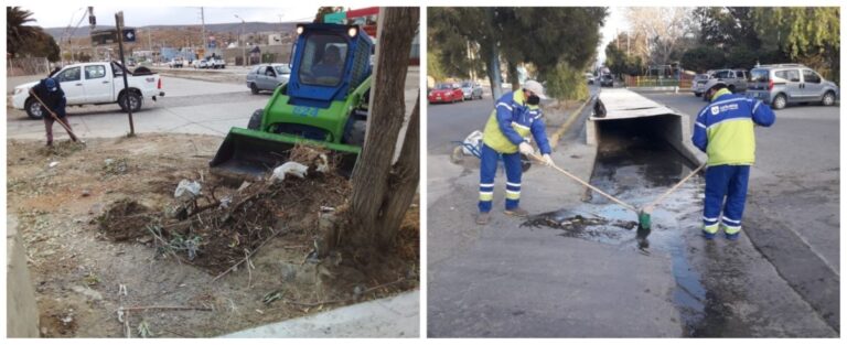 Urbana trabaja en un plan intensivo de limpieza de bocas de tormenta en Comodoro