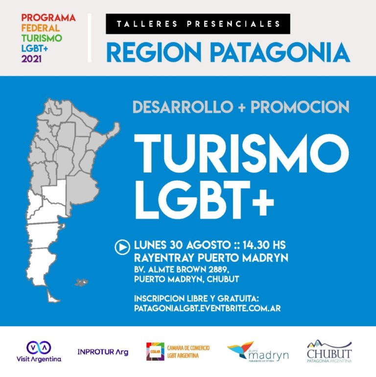 Se realizará jornada sobre «Turismo LGBTQ+» en Puerto Madryn para prestadores turísticos