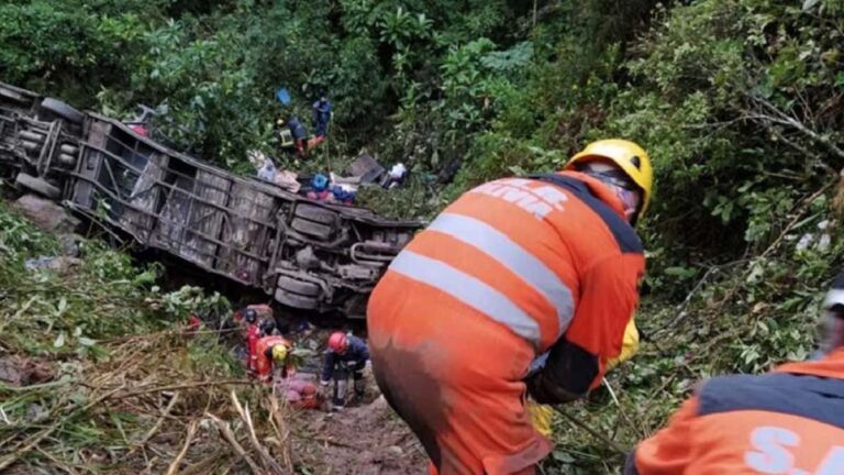 Cayó un ómnibus por un precipicio: 23 muertos y 13 heridos