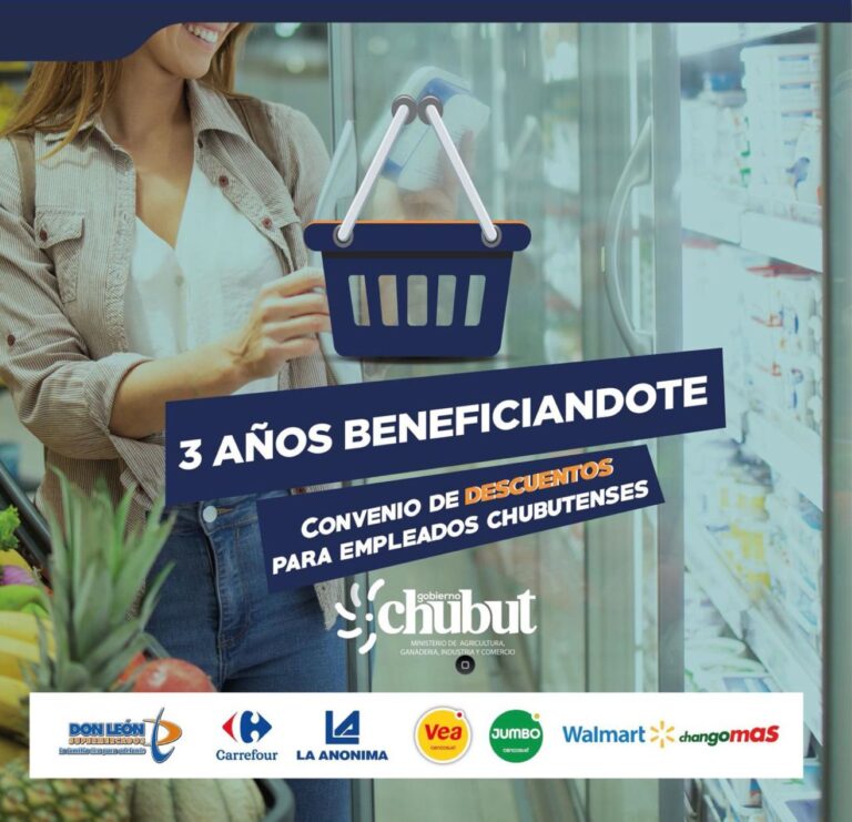 Continúa el programa de descuentos en supermercados de Chubut