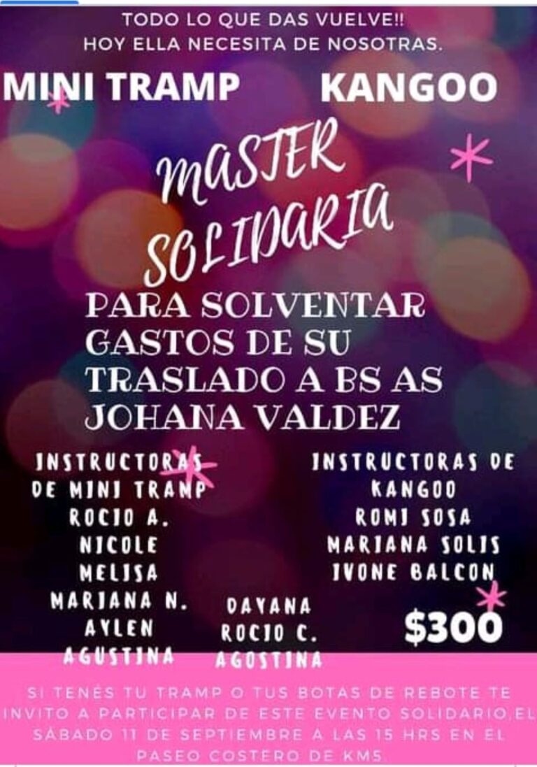 Comodoro: Máster Class Solidaria para ayudar a una joven que sufrió un ACV