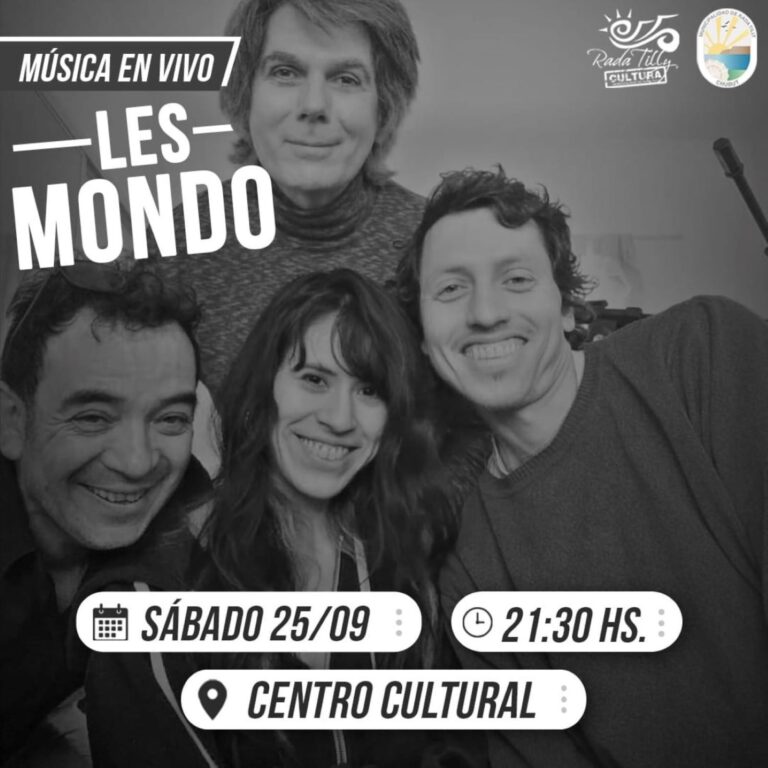 Este sábado se presentará Les Mondo en Rada Tilly