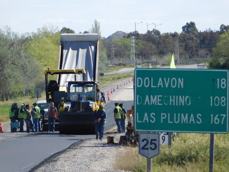 Avanza la obra de conservación mejorativa en la ruta 25, entre Trelew – Dolavon 