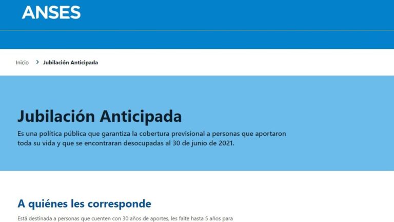 Están disponibles los turnos para tramitar la jubilación anticipada en la Anses