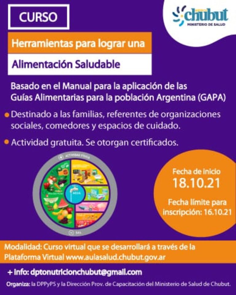 Salud invita dictará el curso «Herramientas para lograr una Alimentación Saludable»